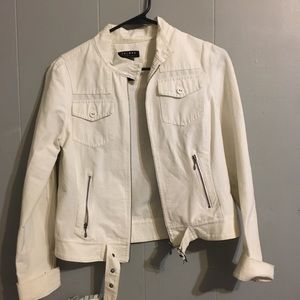 White Buckle Jean Jacket